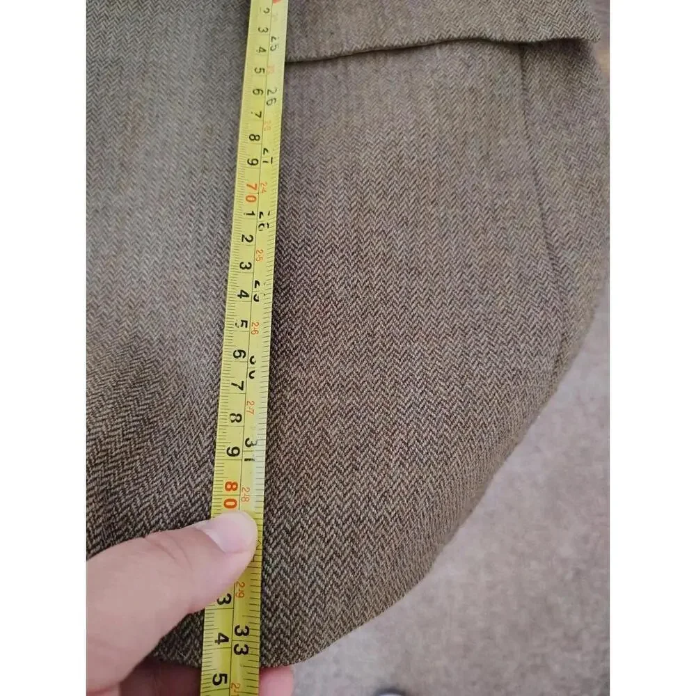 Chaps Pure Wool Brown Tan Sports Coat Jacket 2 Button Blazer Used A Sec 50C 2700
